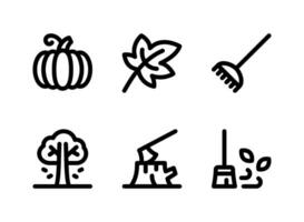 Simple Set of Autumn Related Vector Line Icons