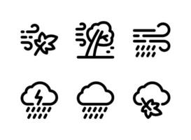 Simple Set of Autumn Related Vector Line Icons