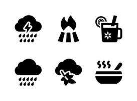 Simple Set of Autumn Related Vector Solid Icons