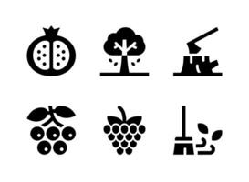 Simple Set of Autumn Related Vector Solid Icons