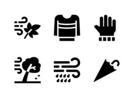 Simple Set of Autumn Related Vector Solid Icons