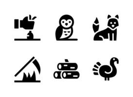 Simple Set of Autumn Related Vector Solid Icons