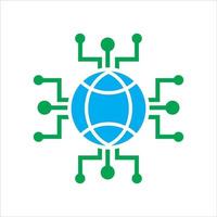 global conection network. vector icon