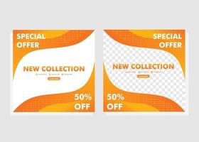 social media post template. new collection promotion post vector