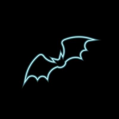 Bat neon icon, outline vector sign, linear style pictogram