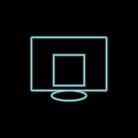 Basketball hoop neon icon thin line vector