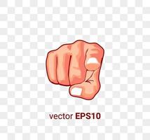 Image illustration of a hand pointing Vector EPS 10