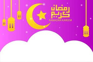 imagen vectorial de la ilustración cúfica árabe para ramadan kareem vector