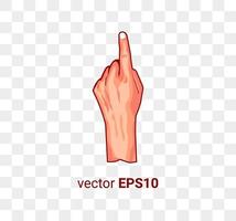 Image illustration of a hand pointing Vector EPS 10