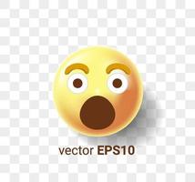 Dibujo vectorial de ilustración de emoticonos 3D vector