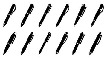 Pen icon set - vector illustration .