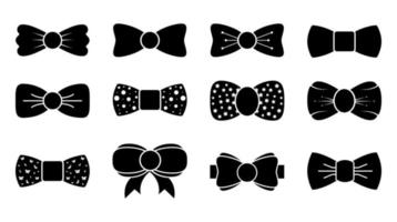 Bow tie icon set - vector illustration .