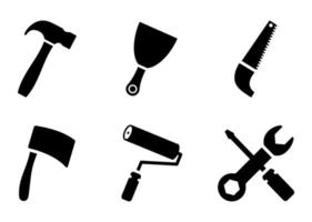 Tools icon set - vector illustration .