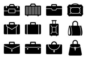 conjunto de iconos de bolsa - ilustración vectorial. vector