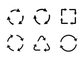 conjunto de iconos de reciclaje - ilustración vectorial. vector