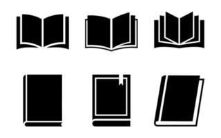 Book icon set - vector illustration .