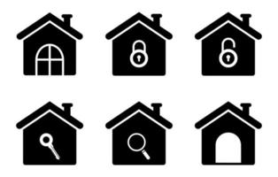 house icon set - vector illustration .