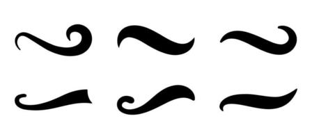 conjunto de iconos de colas swash y swoosh - ilustración vectorial. vector