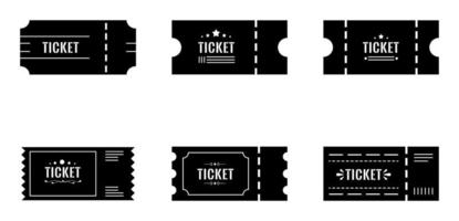 Ticket icon set - vector illustration .