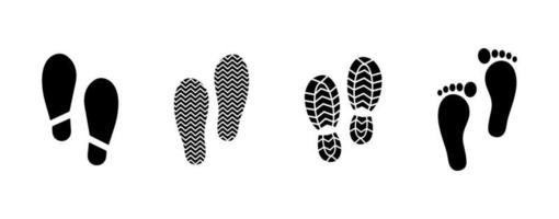 footprint icon set - vector illustration .