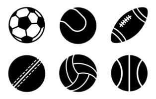 Ball icon set - vector illustration .