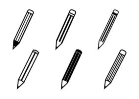 Pencil icon set - Vector illustration .