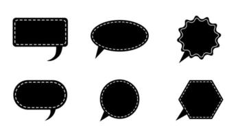 speech bubble icon set - vector illustration .