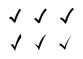 conjunto de iconos de marca de verificación - ilustración vectorial. vector