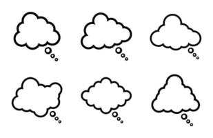conjunto de iconos de burbujas de discurso - ilustración vectorial. vector