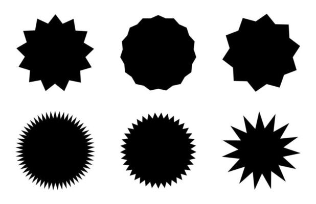 starburst icon set - vector illustration .