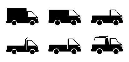 Truck icon set - vector illustration