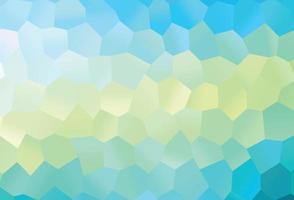 Light Blue, Yellow vector backdrop with hexagons.