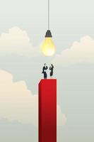 Businessmen and businesswomen creative ideas brainstorming vector