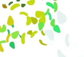 Light green, yellow vector background with abstract forms.