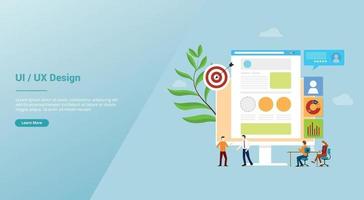 ui ux user interface and user experience design concept development vector