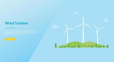 wind turbine concept on the city for energy power vector
