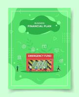 plan financiero para la plantilla de pancartas, folletos, portadas de libros, vector