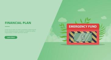 financial plan campaign for web website home homepage landing vector