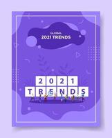 new year trends concept for template of banners, flyer vector