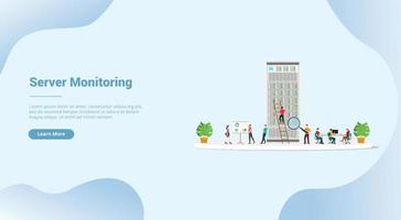 server monitoring or analysis for website template vector