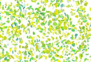 Light green, yellow vector texture with random forms.