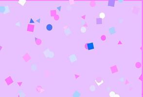 Light Pink, Blue vector texture in poly style with circles, cubes.