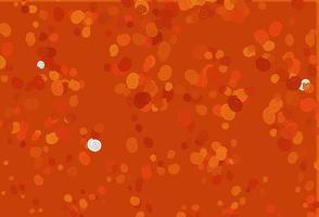 Light Orange vector template with bubble shapes.