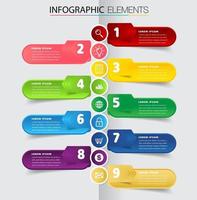 timeline, modern text box template, infographics banner vector