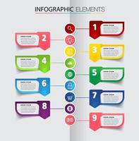 timeline, modern text box template, infographics banner vector