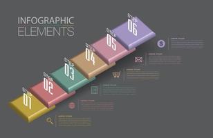 intensificar el concepto de éxito empresarial. agita el vector de infografía