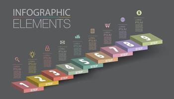 intensificar el concepto de éxito empresarial. agita el vector de infografía