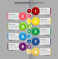 timeline, modern text box template, infographics banner vector