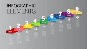 intensificar el concepto de éxito empresarial. agita el vector de infografía