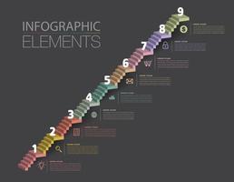 intensificar el concepto de éxito empresarial. agita el vector de infografía